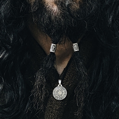 Sol Negro Vikingo Con Runas / Plata 925 - tienda online