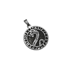 Animales Nordicos Jörmungandr serpiente con runas / Plata 925 - Van Allen Joyas