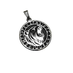 Animales Nordicos Oso con runas / Plata 925 - Van Allen Joyas