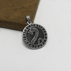 Animales Nordicos Jörmungandr serpiente con runas / Plata 925 - comprar online