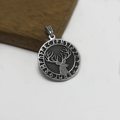 Animales Nordicos Ciervo con runas / Plata 925 - comprar online
