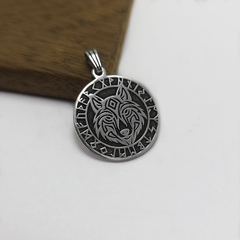 Animales Nordicos Lobo con runas / Plata 925 - comprar online