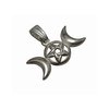 Dije Triple Wicca Diosa Lunar / Plata 925