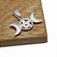 Dije Triple Wicca Diosa Lunar / Plata 925 en internet