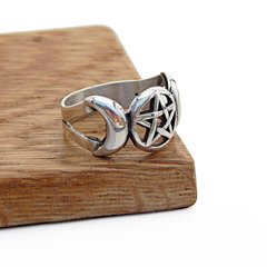 Anillo Diosa Triple Wicca / Plata 925 - comprar online