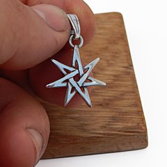 Dije Estrella 7 Puntas O Heptagrama Alquimia / Plata 925 en internet