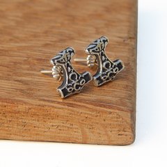 Aros Martillo De Thor Mjolnir / Plata 925 - comprar online