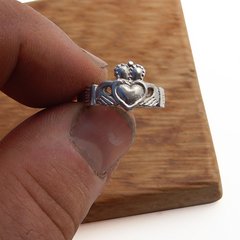 Anillo Celta Claddagh Irlandes Amor / Plata 925 - Van Allen Joyas