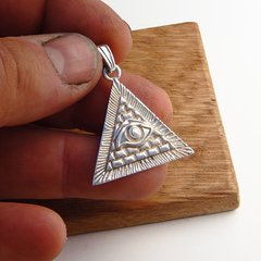 Ojo Mason De La Providencia O Delta Luminoso / Plata 925 - Van Allen Joyas