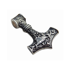 Combo Mjolnir labrado + cadena Punto Peruano / Plata 925 - comprar online