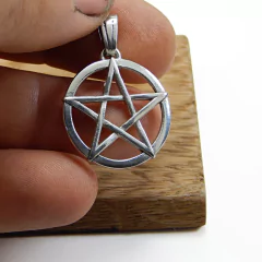 Pentagrama o Pentaculo 2.6 Cm / Plata 925 - Van Allen Joyas