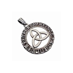 Dije Triqueta Celta Con Runas / Plata 925