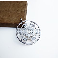 Dije Cubo De Metatron Geometria Sagrada / Plata 925 en internet