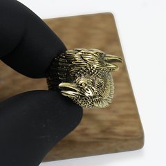 Anillo Cuervos Hugin Y Munin / Bronce - Van Allen Joyas