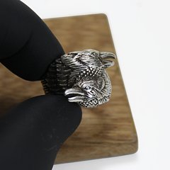 Anillo Cuervos Hugin Y Munin / Plata 925 - tienda online