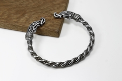 BRAZALETE TIPO TORQUE DRAGON VIKINGO / PLATA 925 - comprar online