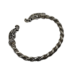BRAZALETE TIPO TORQUE DRAGON VIKINGO / PLATA 925