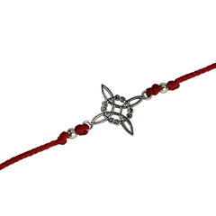 Pulsera para proteccion Nudo de Bruja / Plata 925