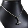 Combo Mjolnir labrado + cadena Punto Peruano / Plata 925