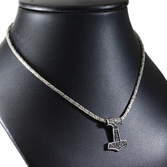 Combo Mjolnir + cadena Punto Peruano / Plata 925