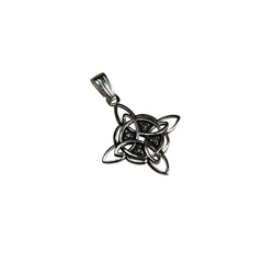 Dije Nudo de bruja con triquetas / Plata 925