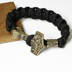 Pulsera Mjolnir paracord/ Bronce - comprar online