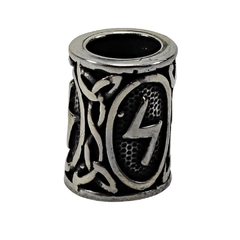 Abalorio Bead Barba O Pelo Vikingo Runa Sowilo / Plata 925