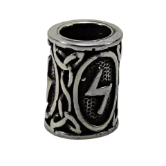 Abalorio Bead Barba O Pelo Vikingo Runa Sowilo / Plata 925