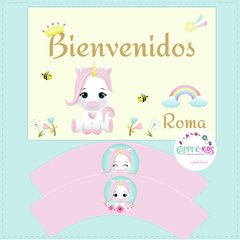Kit Imprimible Unicornio Bebé - Copper Kids