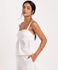 Bata algodão texturizado off