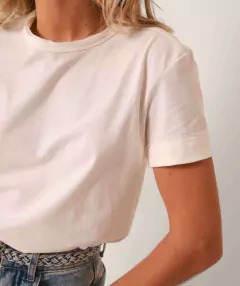 blusa algodão organico com detalhe detonado off