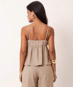 blusa algodão texturizado cogumelo