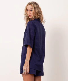 Camisa diamantina cambraia listrada - loja online