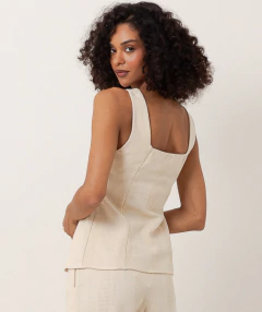 regata algodão texturizado natural