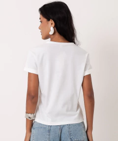 t-shirt bordada algodão off