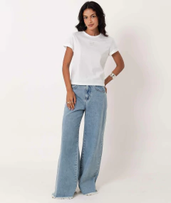 t-shirt bordada algodão off