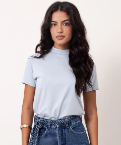 camiseta gola nevada algodão pima