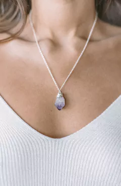 Collar Amatista en Bruto - comprar online