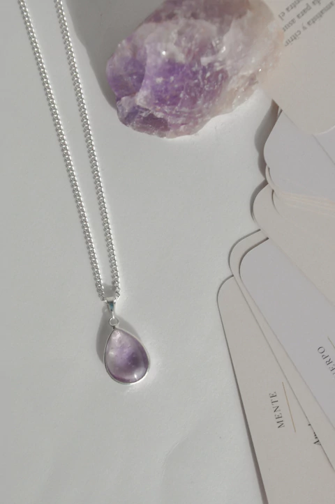 Collar gota Amatista