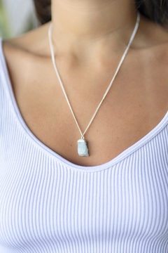 Collar Aguamarina en bruto