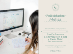 GIFT CARD - Sesion Lectura de Carta Natal y Revolución Solar