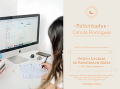 GIFT CARD - Lectura de Revolución Solar por Video Llamada