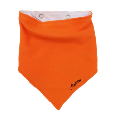 Babero Bandana Algodón Naranja con Blanco