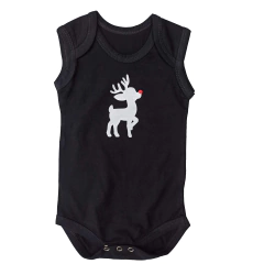 Body Navideño Reno nariz NGR (sin mangas) - comprar online