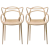 Kit 2 Cadeira Allegra Empilhável Design Decor Sala Jantar Polipropileno New Plastic 82x45cm - online store