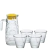 Conjunto Jogo 5 Peças Jarra de Vidro 900ml Com Kit 4 Copos 250ml Qualidade 0,9L Útil Bazar en internet