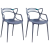 Kit 2 Cadeira Allegra Empilhável Design Decor Sala Jantar Polipropileno New Plastic 82x45cm - buy online