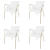 Kit 4 Cadeira Poltrona Plástica Polipropileno Talisia Pernas em Alumínio Moderna Resistente Versátil Casa Escritório