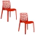 Kit 2 Cadeira Para Mesa de Jantar Gruvyer Polipropileno Vazado Coral Premium Eco Casa Cozinha Decoração New Plastic - I9 Casa - Loja de Utilidades e Presentes