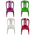 Kit 4 Cadeira de Plástico Léo Coqueirinho Gress Sem Braço Bistrô Para Jardim, Eventos, Buffet Capacidade Até 120KG